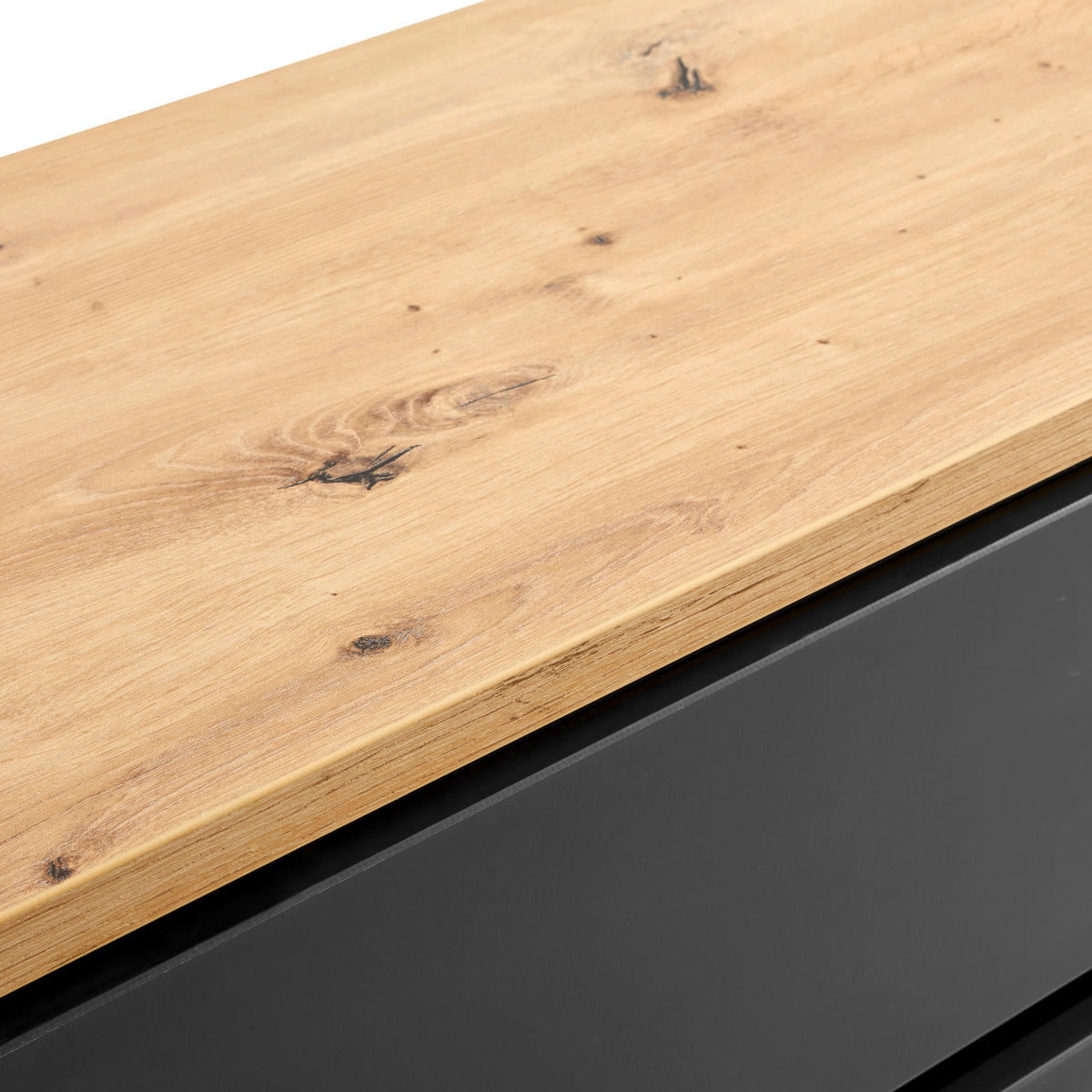 SIDEBOARD  in 184/93/42 cm  - Schwarz/Graphitfarben, Design, Holzwerkstoff/Kunststoff (184/93/42cm) - Xora