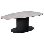 COUCHTISCH in Metall, Glas, Keramik 130/70/42 cm  - Beige/Schwarz, Design, Glas/Keramik (130/70/42cm) - Dieter Knoll