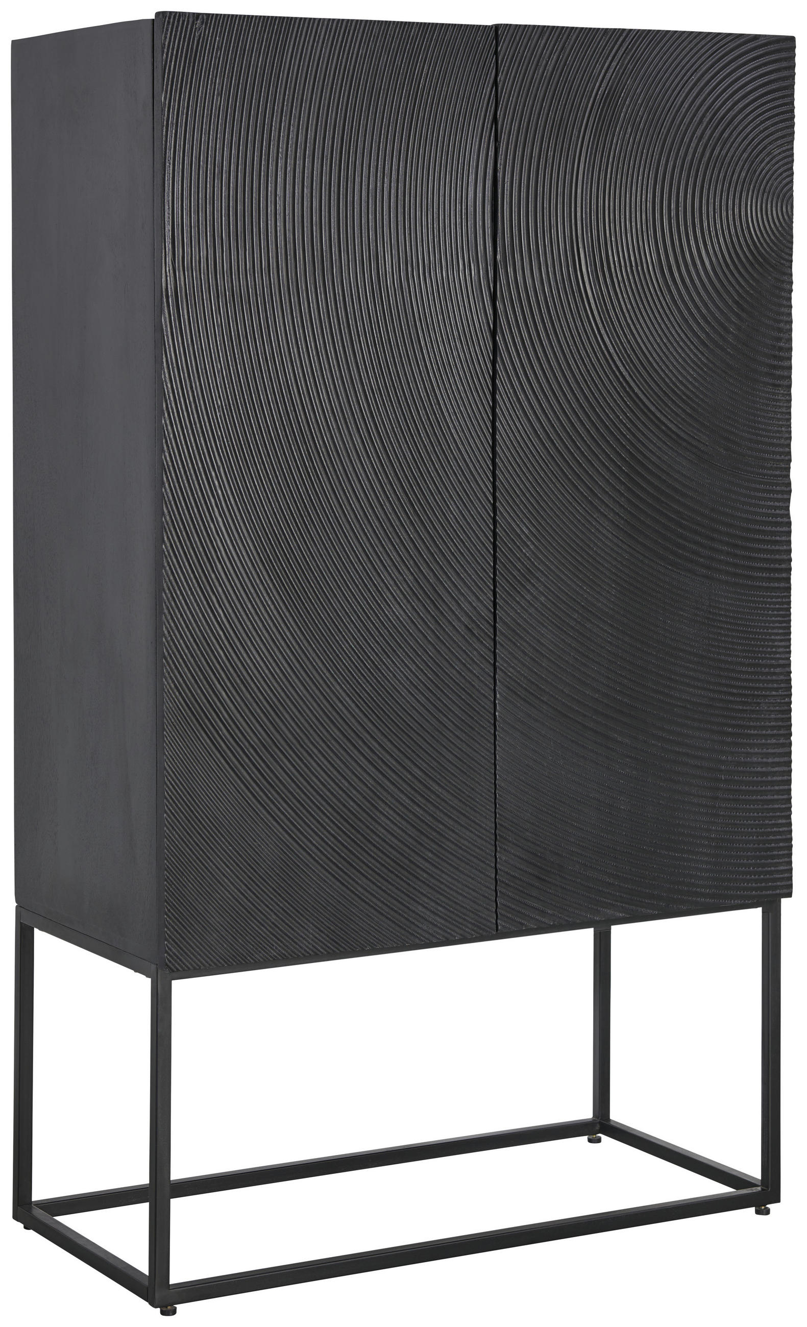 Comodă Înaltă 90/150/45 cm  - negru, Lifestyle, metal/lemn (90/150/45cm) - Ambia Home