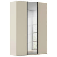 DREHTÜRENSCHRANK 151/235/61 cm,  in Champagner, 3-türig  - Champagner/Graphitfarben, Basics, Glas/Holzwerkstoff (151/235/61cm) - Novel