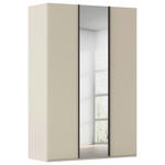 DREHTÜRENSCHRANK 151/223/61 cm,  in Champagner, 3-türig  - Champagner/Graphitfarben, Basics, Glas/Holzwerkstoff (151/223/61cm) - Novel