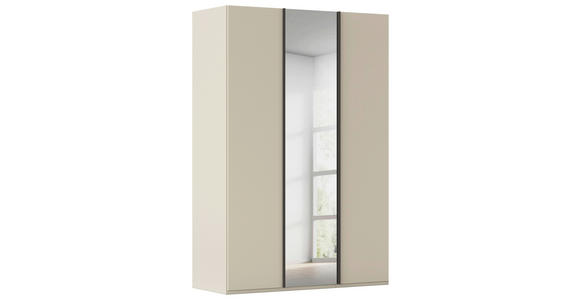 DREHTÜRENSCHRANK 151/235/61 cm,  in Champagner, 3-türig  - Champagner/Graphitfarben, Basics, Glas/Holzwerkstoff (151/235/61cm) - Novel