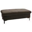 HOCKER in Textil Dunkelbraun  - Dunkelbraun/Schwarz, Design, Textil (124/46/68cm) - Xora