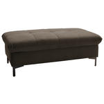 HOCKER in Textil Dunkelbraun  - Dunkelbraun/Schwarz, Design, Textil (124/46/68cm) - Xora