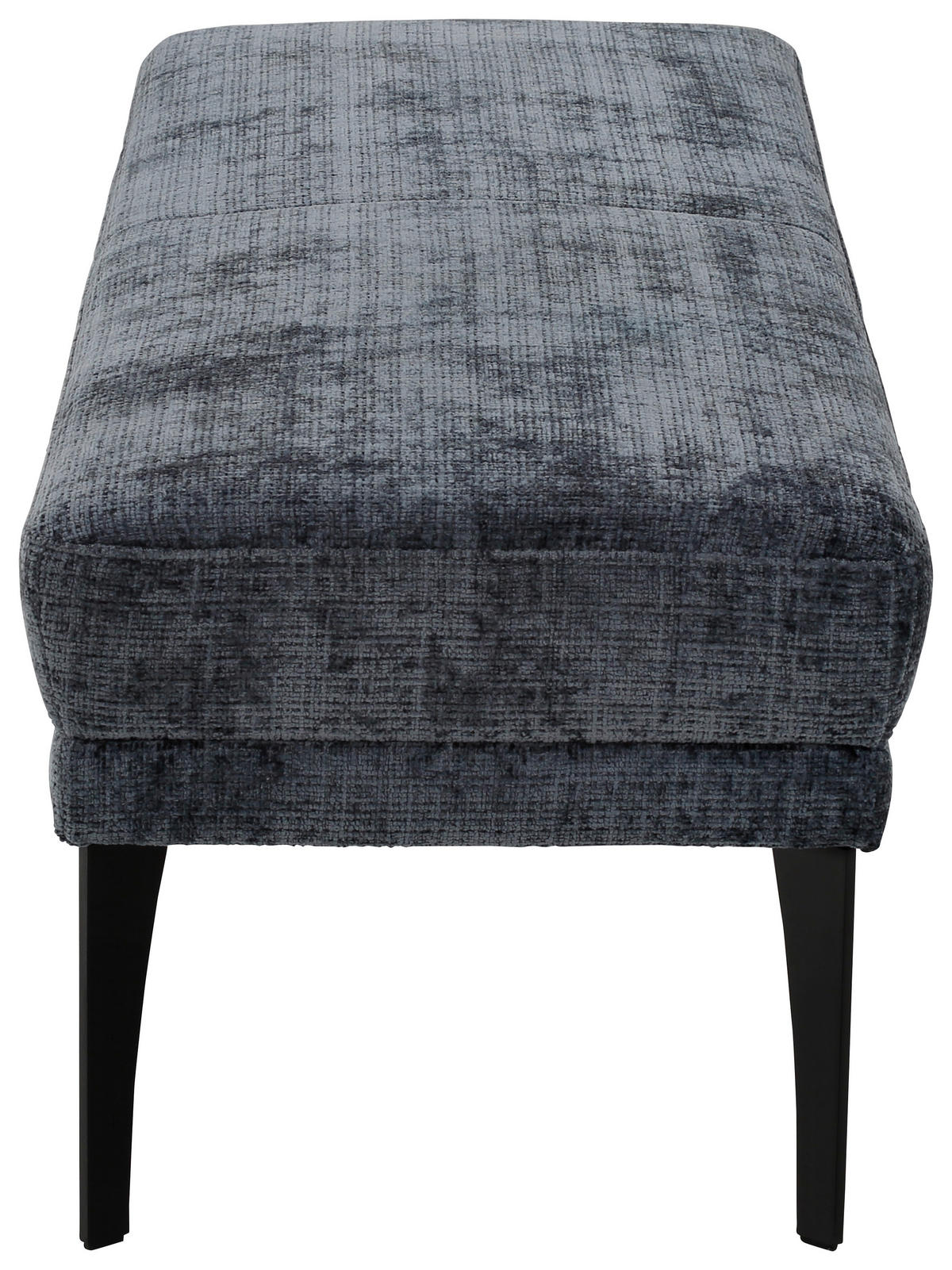 HOCKERBANK 180/57/57 cm   - Schwarz/Dunkelblau, Design, Textil/Metall (180/57/57cm) - Moderano