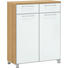 SCHUHSCHRANK 84/108/37 cm - Chromfarben/Eichefarben, Design, Glas/Holz (84/108/37cm) - Novel SCHUHSCHRANK 84/108/37 cm - Chromfarben/Eichefarben, Design, Glas/Holz (84/108/37cm) - Novel