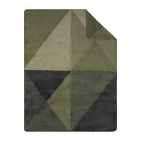 DECKE  - Dunkelgrün/Anthrazit, Basics, Textil (150cm) - Novel