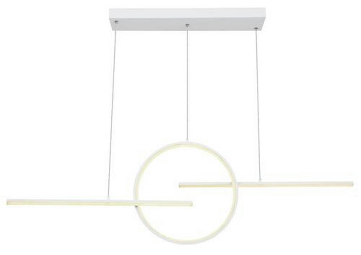 LED-HÄNGLAMPA 124/10,5/150 cm  - vit, Design, metall/plast (124/10,5/150cm) - Globo