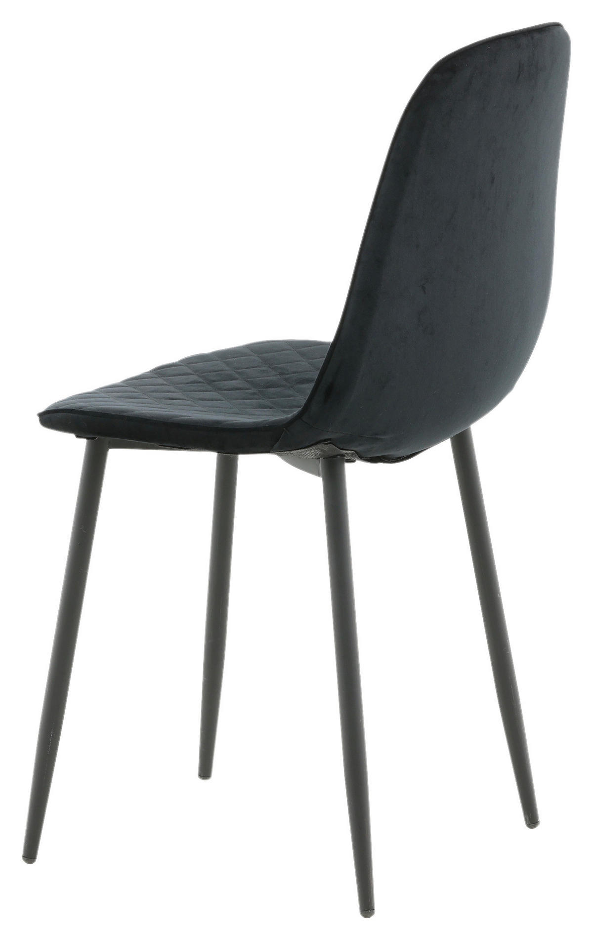 STOLSET 2 styck stål sammet  - svart, Design, metall/textil (44/86/52cm) - Livetastic