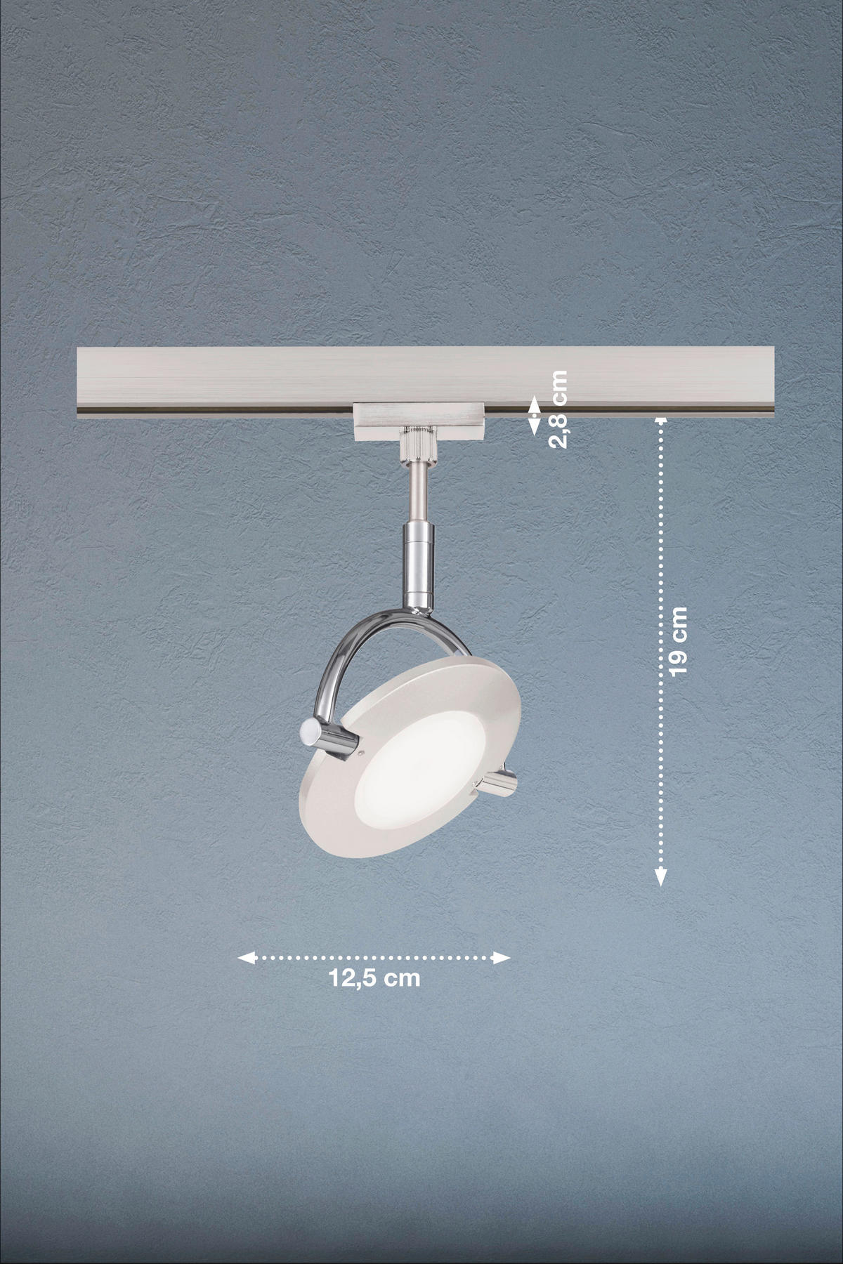 SCHIENENSYSTEM - Chromfarben/Nickelfarben, Design, Metall (12,5/2,8/19cm) - Fischer & Honsel
