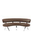 RUNDBANK in Metall, Leder Braun, Chromfarben - Chromfarben/Braun, Design, Leder/Metall (214/84/105cm) - Joop! RUNDBANK in Metall, Leder Braun, Chromfarben - Chromfarben/Braun, Design, Leder/Metall (214/84/105cm) - Joop!