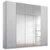 DREHTÜRENSCHRANK 226/229/54 cm 5-türig Hellgrau, Silberfarben  - Silberfarben/Hellgrau, MODERN, Holzwerkstoff (226/229/54cm) - Rauch Möbel