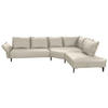 ECKSOFA in Echtleder Hellgrau  - Hellgrau/Schwarz, Design, Leder/Metall (340/272cm) - W.Schillig
