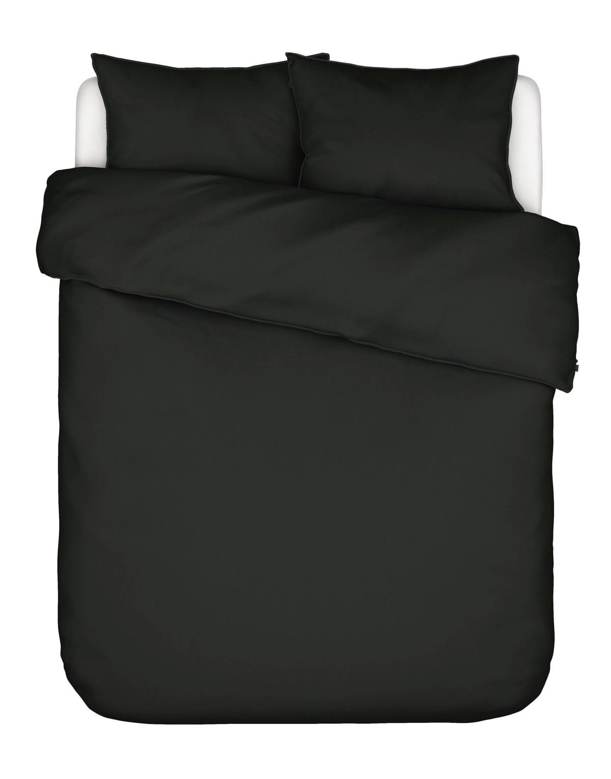 BETTWÄSCHE Minte Satin 135/200 cm  - Anthrazit, Basics, Textil (135/200cm) - Essenza