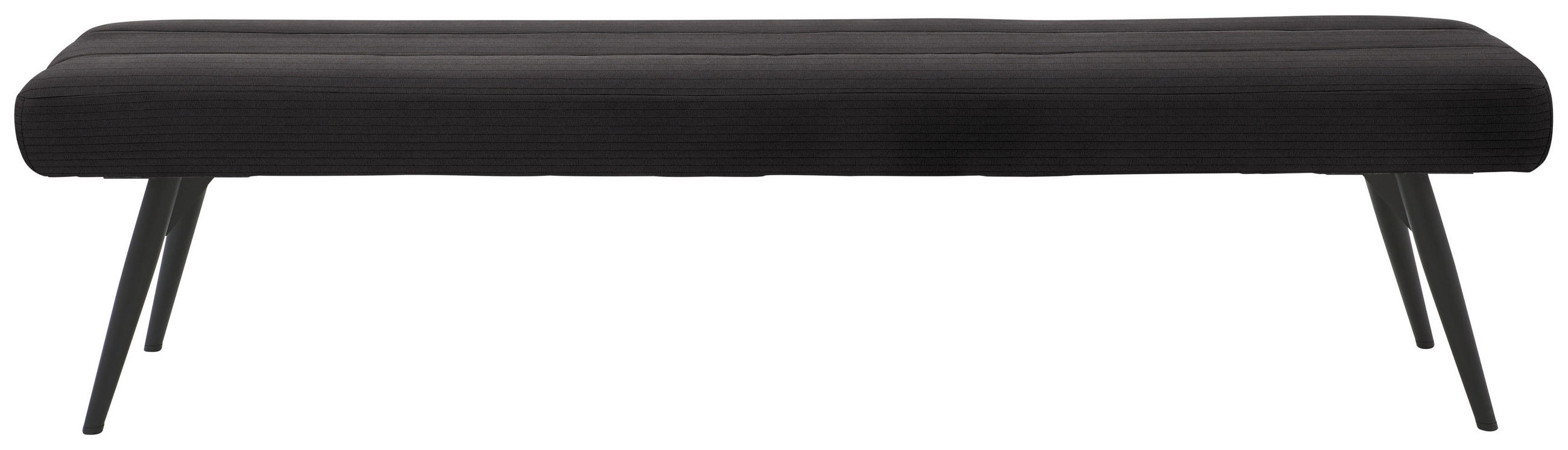 SITZBANK in Textil Mokka  - Schwarz/Mokka, Design, Textil/Metall (200/48/47cm) - Dieter Knoll