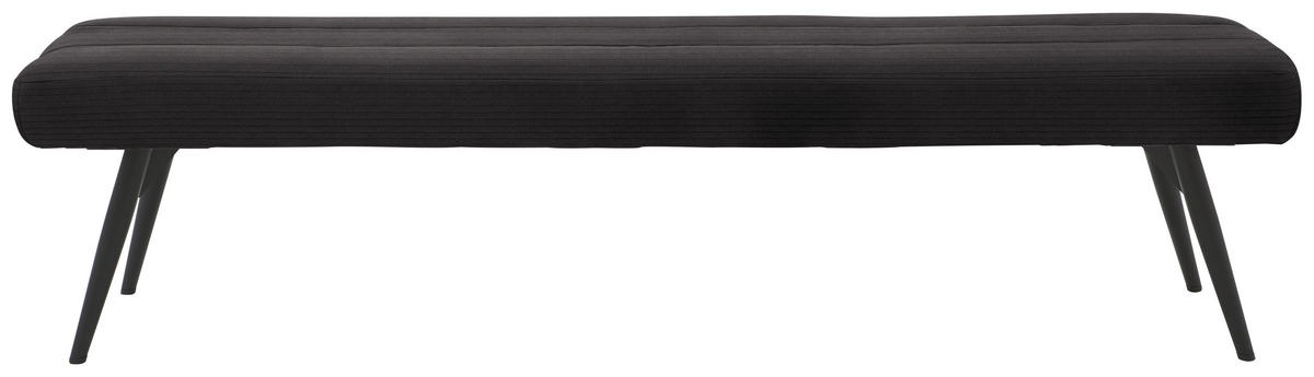 SITZBANK - Schwarz/Mokka, Design, Textil/Metall (200/48/47cm) - Dieter Knoll