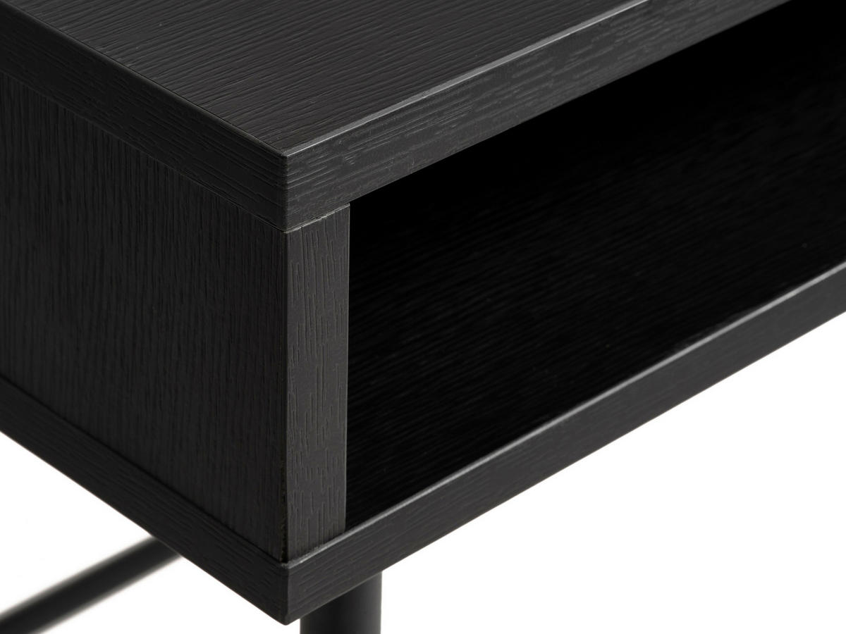 SCHREIBTISCH 120/60/76 cm  in Schwarz  - Schwarz, MODERN, Holz/Metall (120/60/76cm) - Livetastic