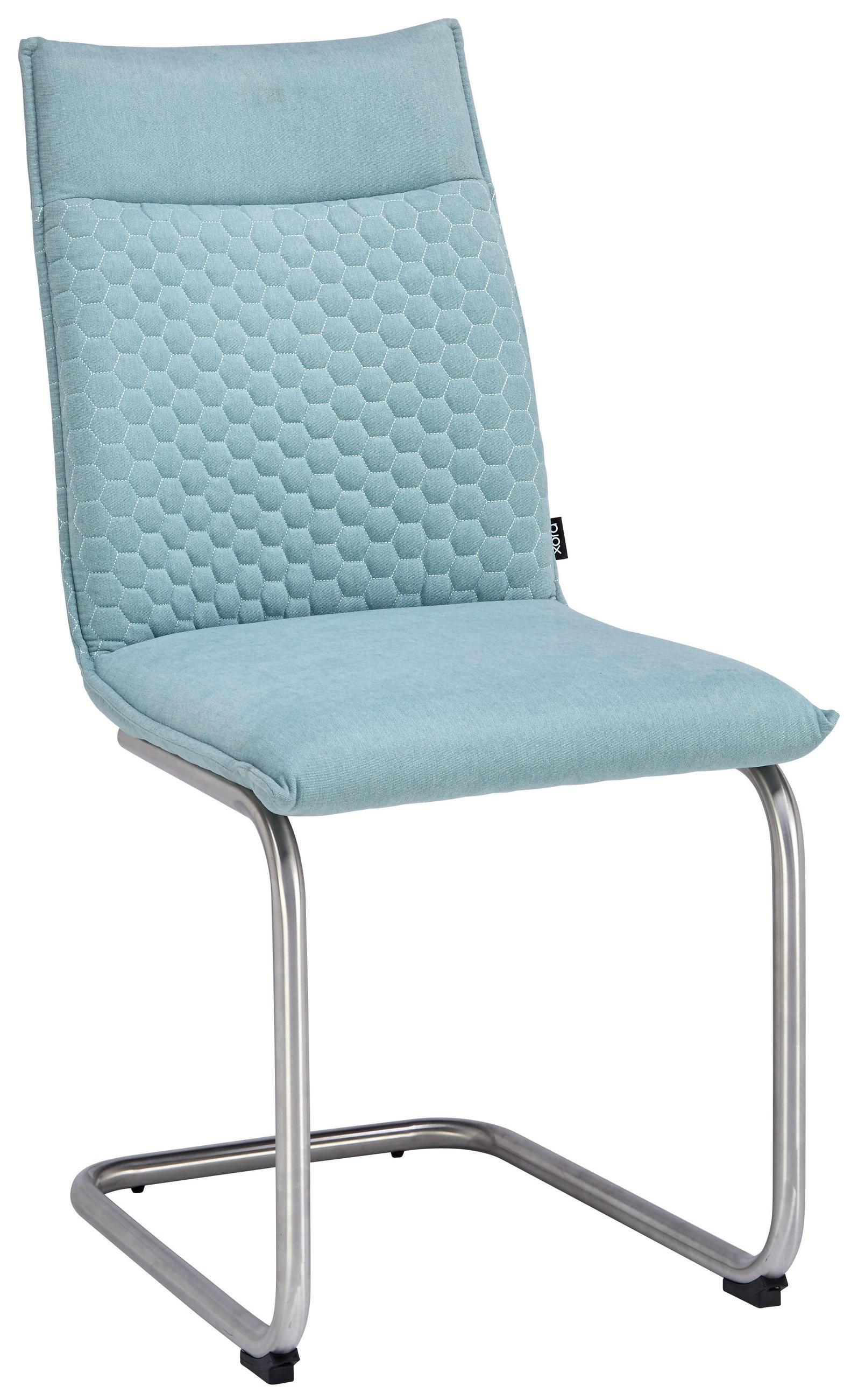 STOLIČKA S PRUŽNÝM PODNOŽÍM, mikrovlákno, svetlozelená - svetlomodrá/farba ušľachtilej ocele, Design, kov/textil (47/92/59cm) - Xora