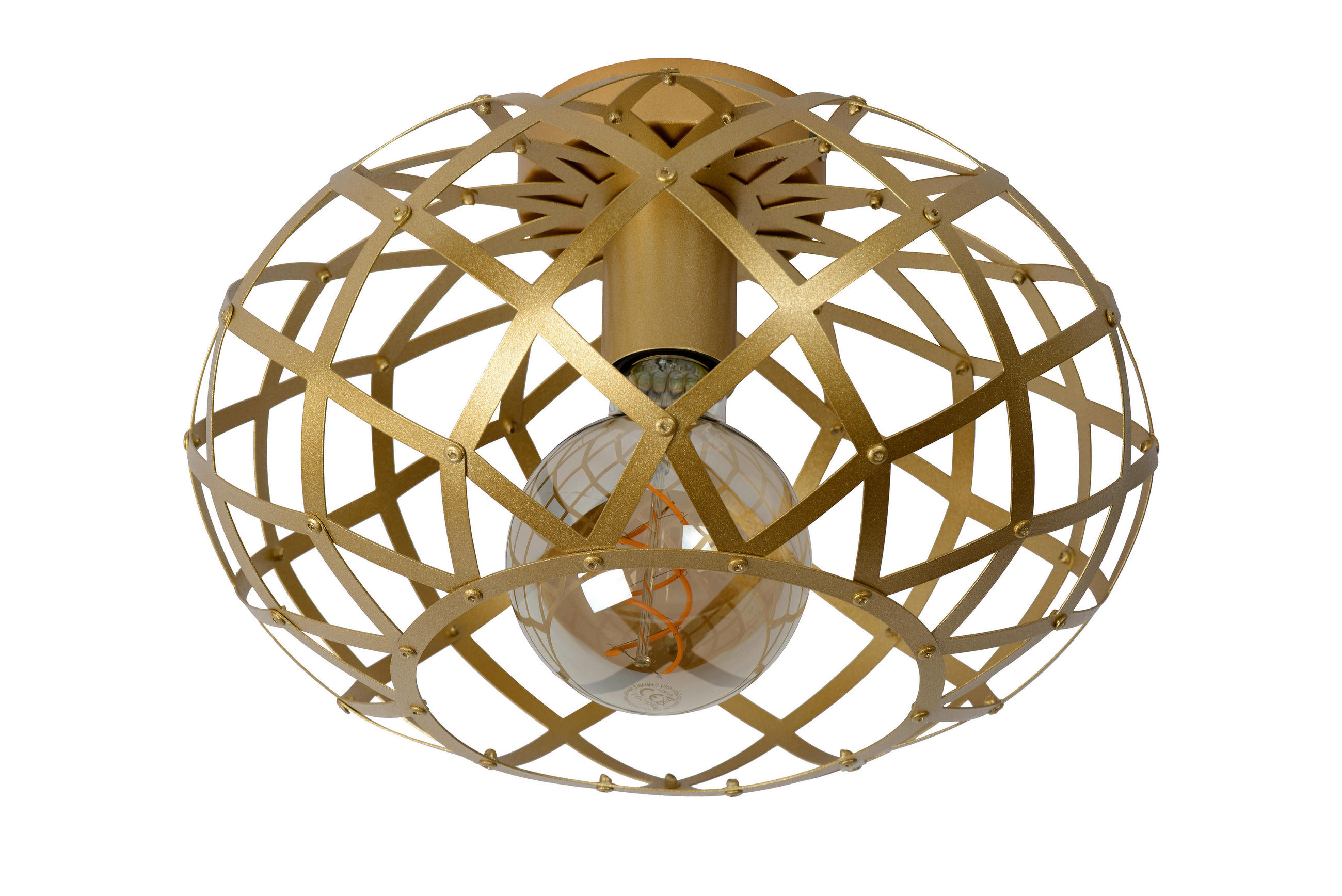 DECKENLEUCHTE  30/20 cm    - Messingfarben, Design, Metall (30/20cm) - Lucide