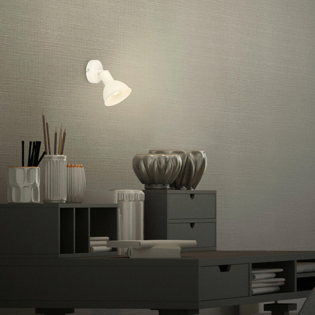 BODOVÉ LED SVĚTLO, 9/11 cm  - bílá, Design, kov (9/11cm)
