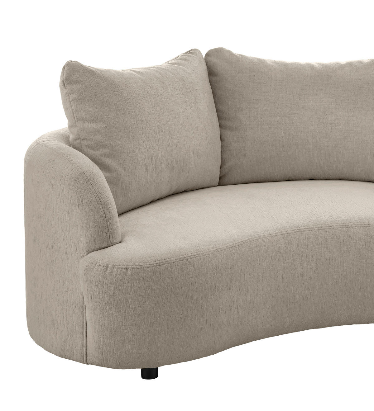 ECKSOFA in Mikrofaser Taupe  - Taupe/Schwarz, Modern, Kunststoff/Textil (139/250cm) - Livetastic