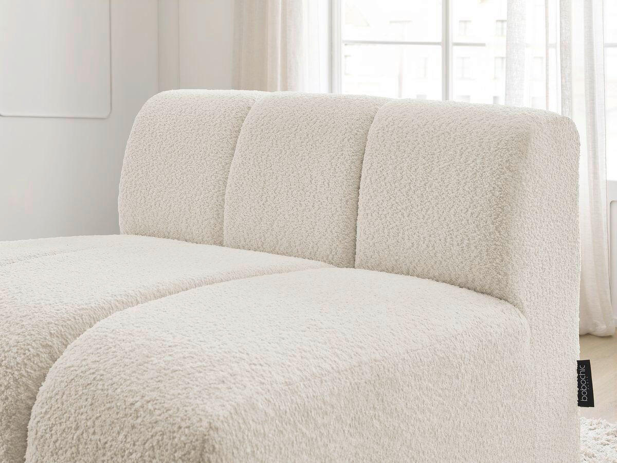 SOFAELEMENT ANNECY Bouclé Beige  - Beige/Schwarz, MODERN, Kunststoff/Textil (91/72/91cm)