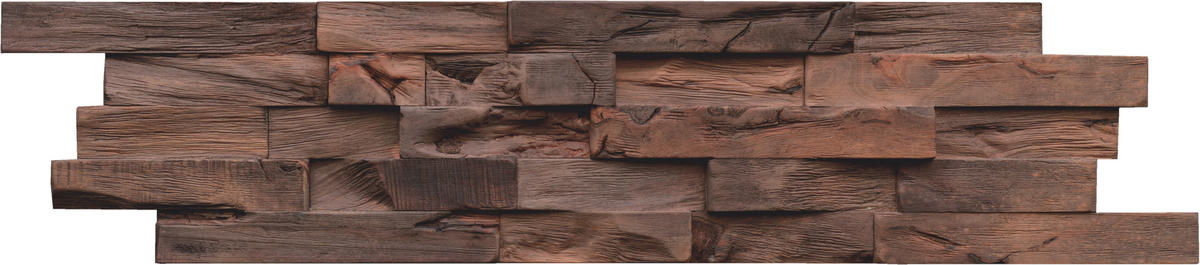 WANDVERKLEIDUNG 11 Stück  - Braun, Basics, Holz (61/15/2cm)