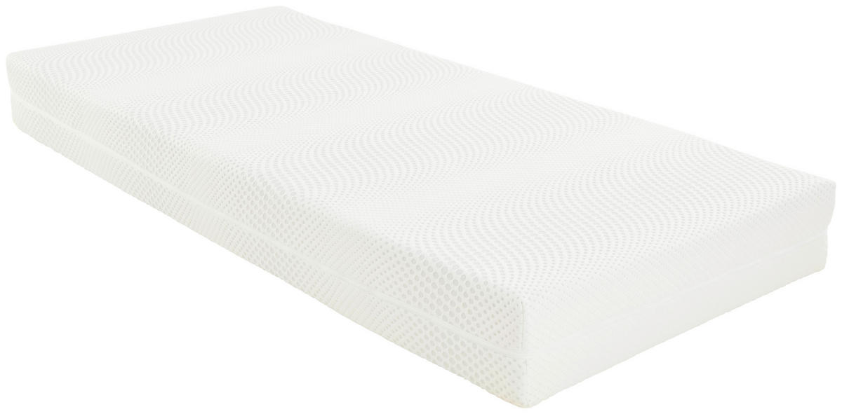 VISCOMATRATZE THERMO FIT H2 90/200 cm Höhe ca. 21 cm  - Weiß, Textil (90/200cm) - Ele