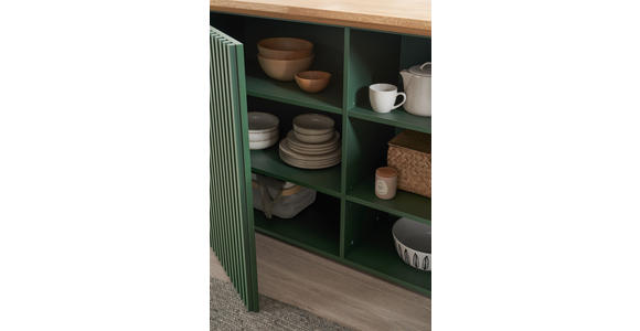 KÜCHENINSEL in Grün - Eichefarben/Grün, Basics, Holz/Holzwerkstoff (160/88/90cm) - Xora