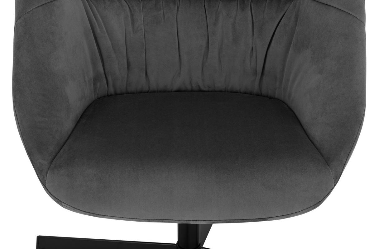 SESSELSET Samt Hocker    - Schwarz/Grau, MODERN, Textil/Metall (70/97/75cm) - MID.YOU