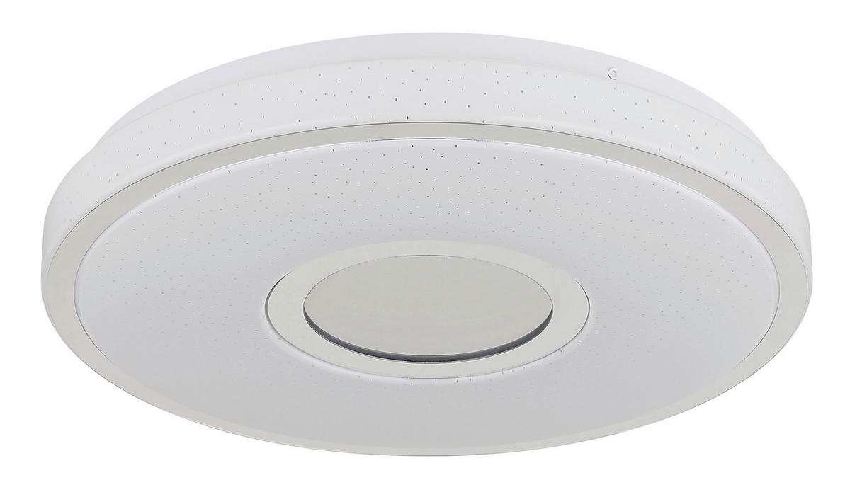 LED-DECKENLEUCHTE  38/6,5 cm    - Chromfarben/Weiss, Basics, Kunststoff/Metall (38/6,5cm) - Globo