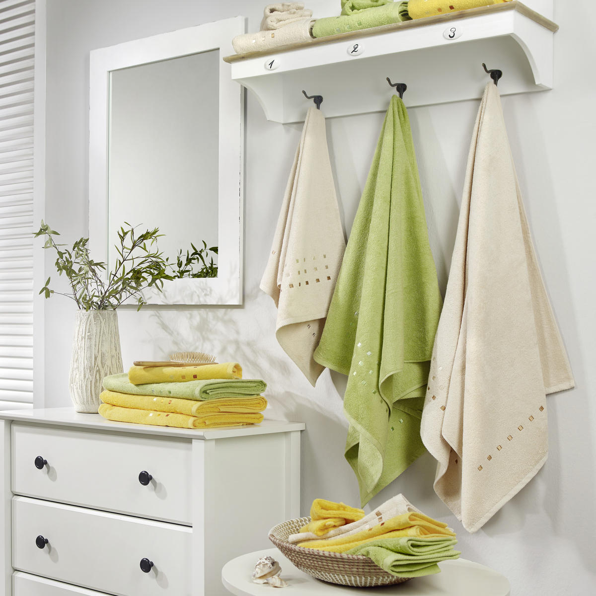 WASCHLAPPEN QUATTRO Beige  - Beige, Konventionell, Textil (16/22cm) - Esposa