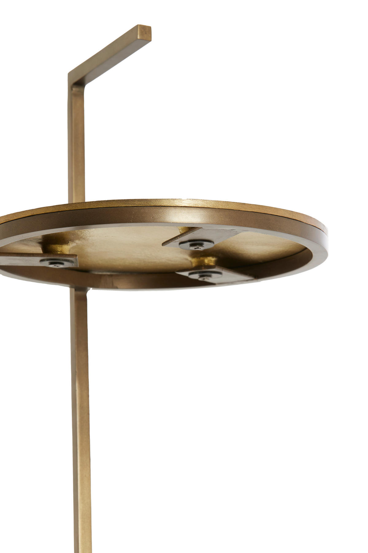 BEISTELLTISCH 26/26/76 cm LEDA Grau, Sandfarben, Dunkelbraun, Bronzefarben rund  - Sandfarben/Dunkelbraun, Trend, Stein/Metall (26/26/76cm) - Light & Living