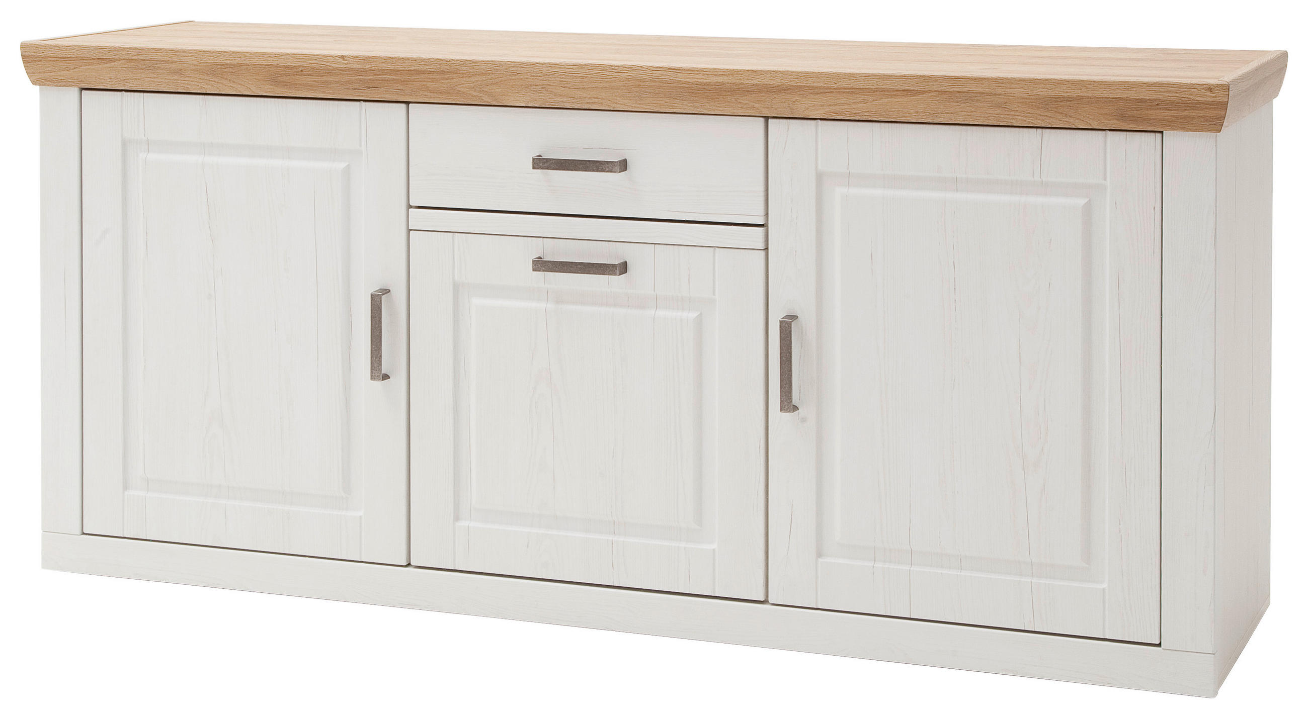 SIDEBOARD Brixen 183/85/50 cm 1 Schublade(n)  - Eichefarben/Schwarz, Basics, Holzwerkstoff/Metall (183/85/50cm) - Landscape