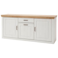 SIDEBOARD Brixen 183/85/50 cm 1 Schublade(n)  - Eichefarben/Schwarz, Basics, Holzwerkstoff/Metall (183/85/50cm) - Landscape