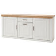 SIDEBOARD Brixen 183/85/50 cm 1 Schublade(n)  - Eichefarben/Schwarz, Basics, Holzwerkstoff/Metall (183/85/50cm) - Landscape