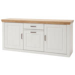SIDEBOARD Brixen 183/85/50 cm 1 Schublade(n)  - Eichefarben/Schwarz, Basics, Holzwerkstoff/Metall (183/85/50cm) - Landscape