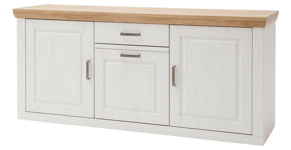 SIDEBOARD Brixen 183/85/50 cm 1 Schublade(n)  - Eichefarben/Schwarz, Basics, Holzwerkstoff/Metall (183/85/50cm) - Landscape