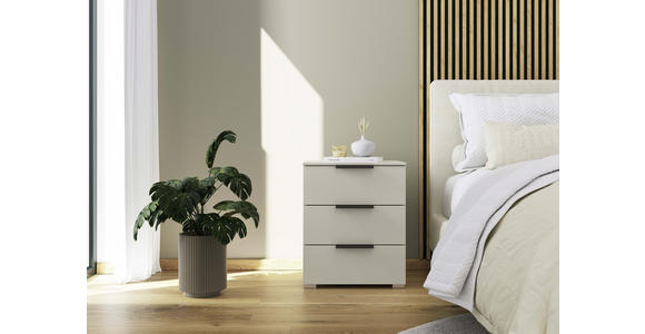NACHTSCHRANK 50/61/42 cm - Champagner/Silberfarben, Trend, Holzwerkstoff/Metall (50/61/42cm) - Novel