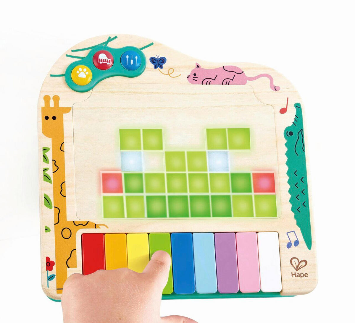 BABYKLAVIER - Pink/Weiß Hochglanz, Basics, Holzwerkstoff/Kunststoff (23,5/23/5,6cm) - Hape