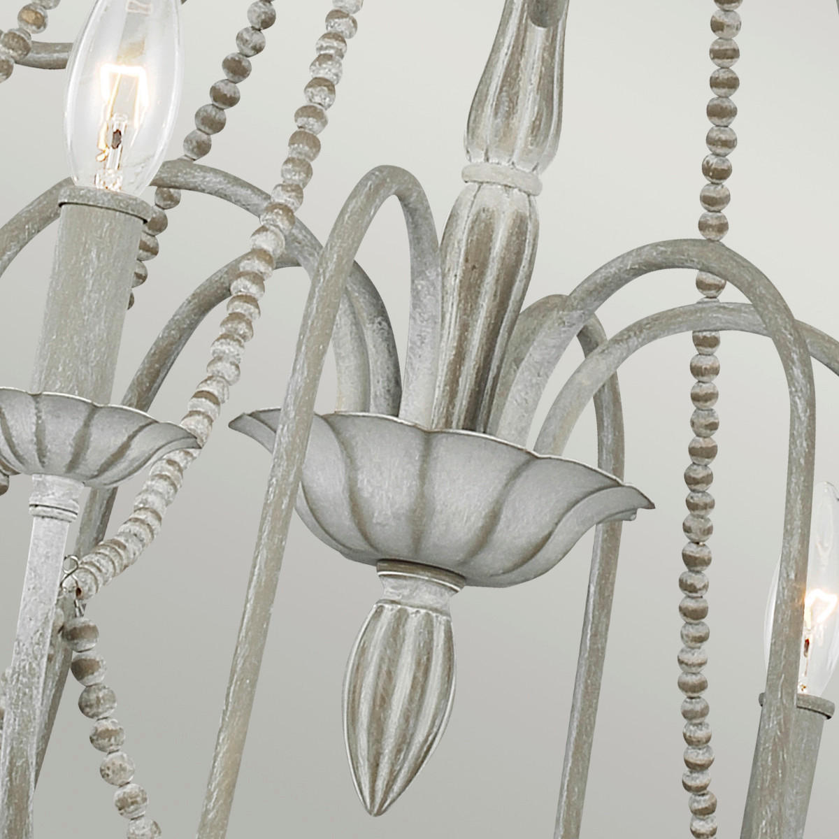 KRONLEUCHTER 81.3/93.4 cm    - Hellgrau, Konventionell, Holz/Metall (81.3/93.4cm) - Elstead Lighting