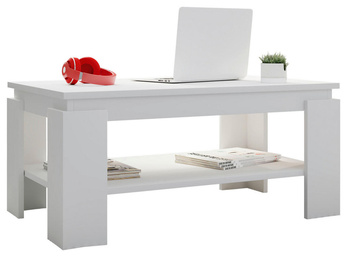 COUCHTISCH in Holzwerkstoff 90/53/41 cm  - Weiss, Modern, Holzwerkstoff (90/53/41cm) - MID.YOU