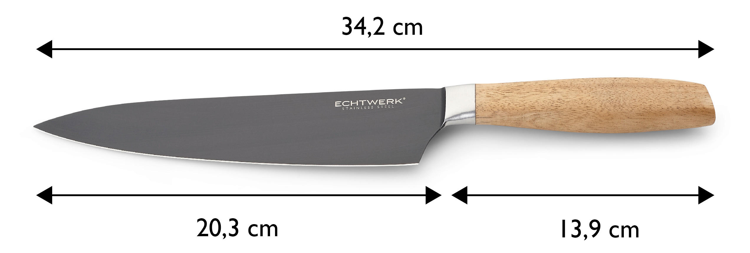 KOCKKNIV  - svart, Basics, metall/trä (34,2cm) - Echtwerk