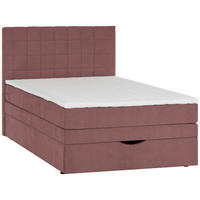 BOXSPRINGBETT 90/200 cm,  in Koralle  - Koralle/Schwarz, Design, Kunststoff/Textil (90/200cm) - Welnova