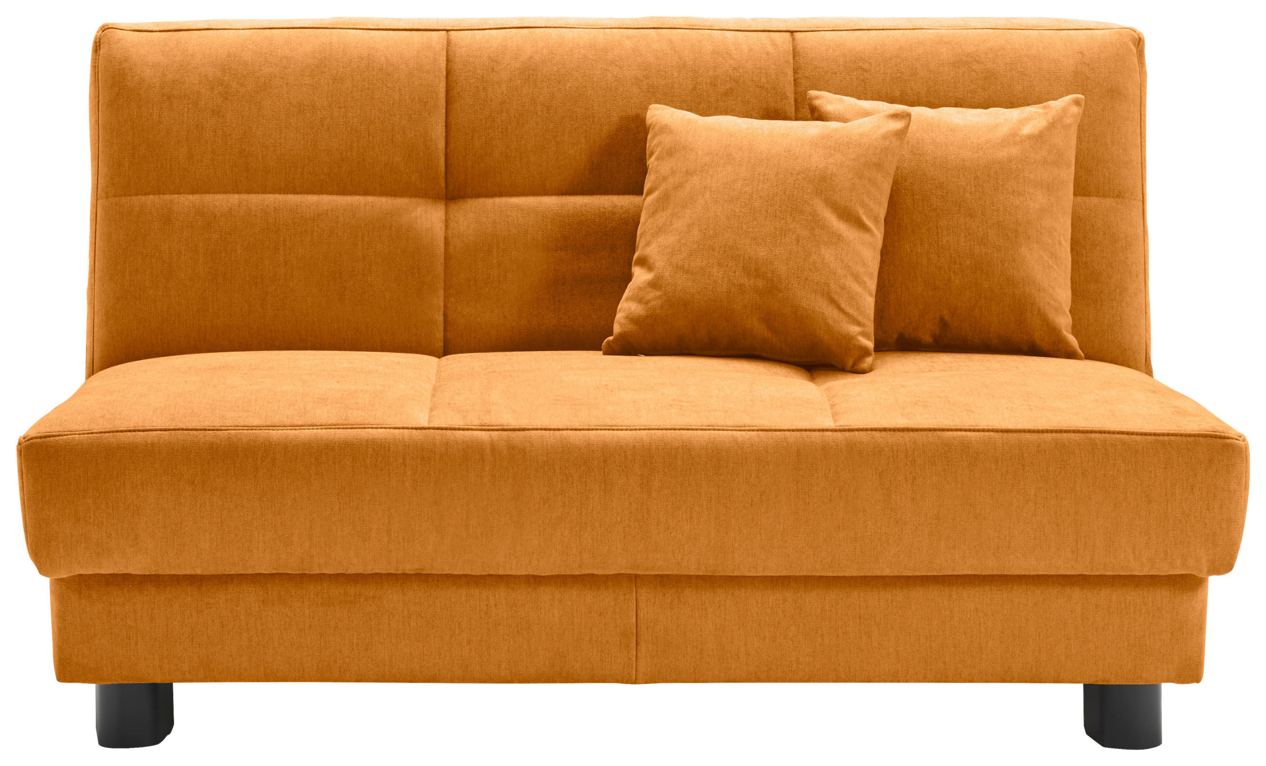 SCHLAFSOFA Mikrovelours Currygelb  - Currygelb/Schwarz, KONVENTIONELL, Textil/Metall (145/85/100cm) - Carryhome