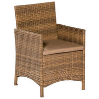 GARTENSESSEL-SET Metall, Kunststoff Naturfarben  - Naturfarben, MODERN, Kunststoff/Metall (57/87,5/54cm) - Gardenson