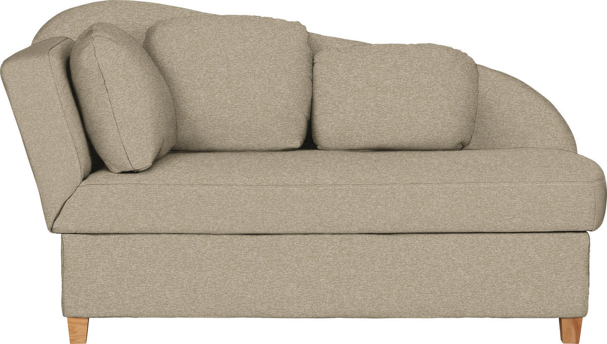 LIEGE in Flachgewebe Beige  - Beige, Lifestyle, Holz/Textil (85/97/180cm) - Novel