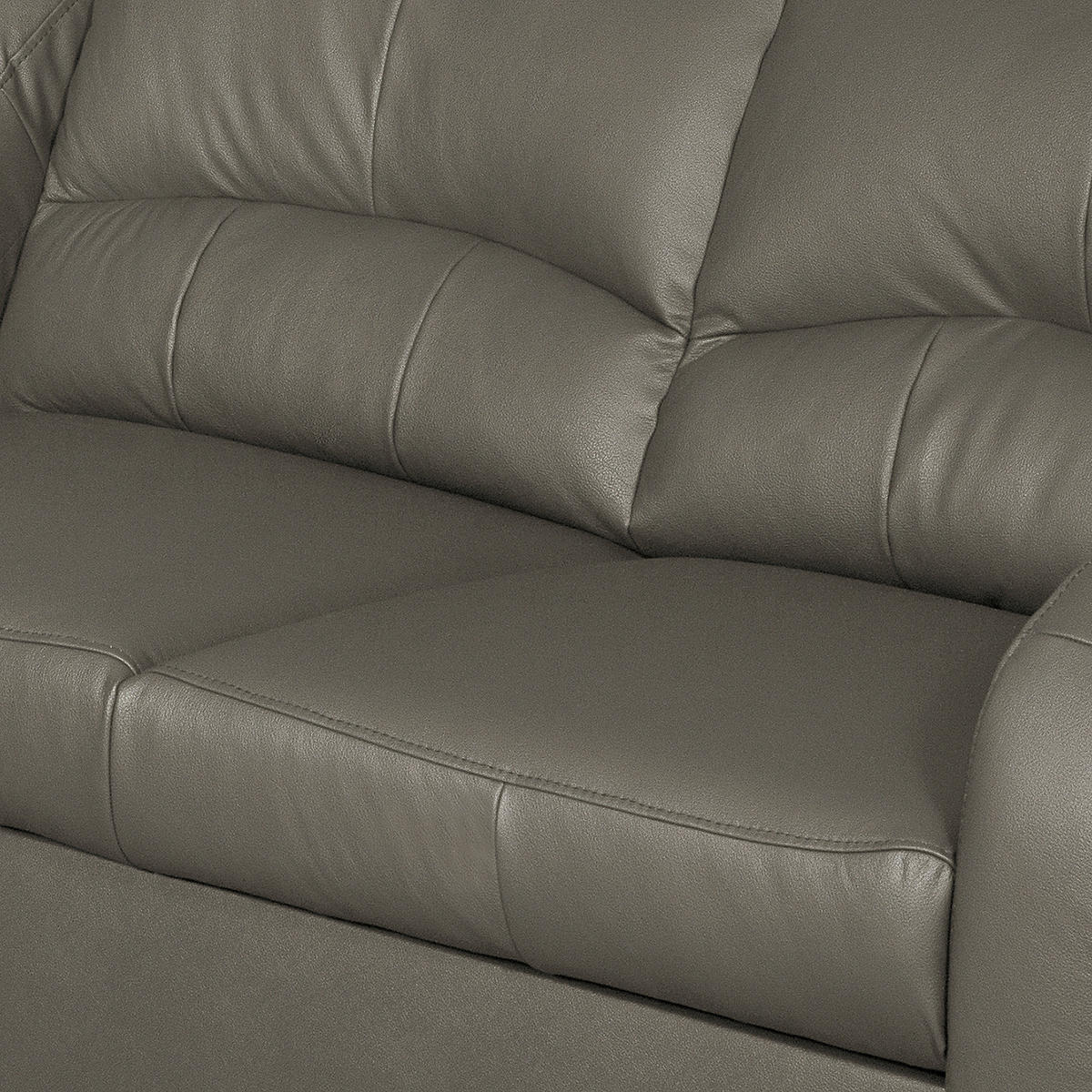 ECKSOFA in Lederlook Echtleder Schlammfarben  - Schlammfarben/Schwarz, Design, Leder/Kunststoff (168/227cm) - Livetastic