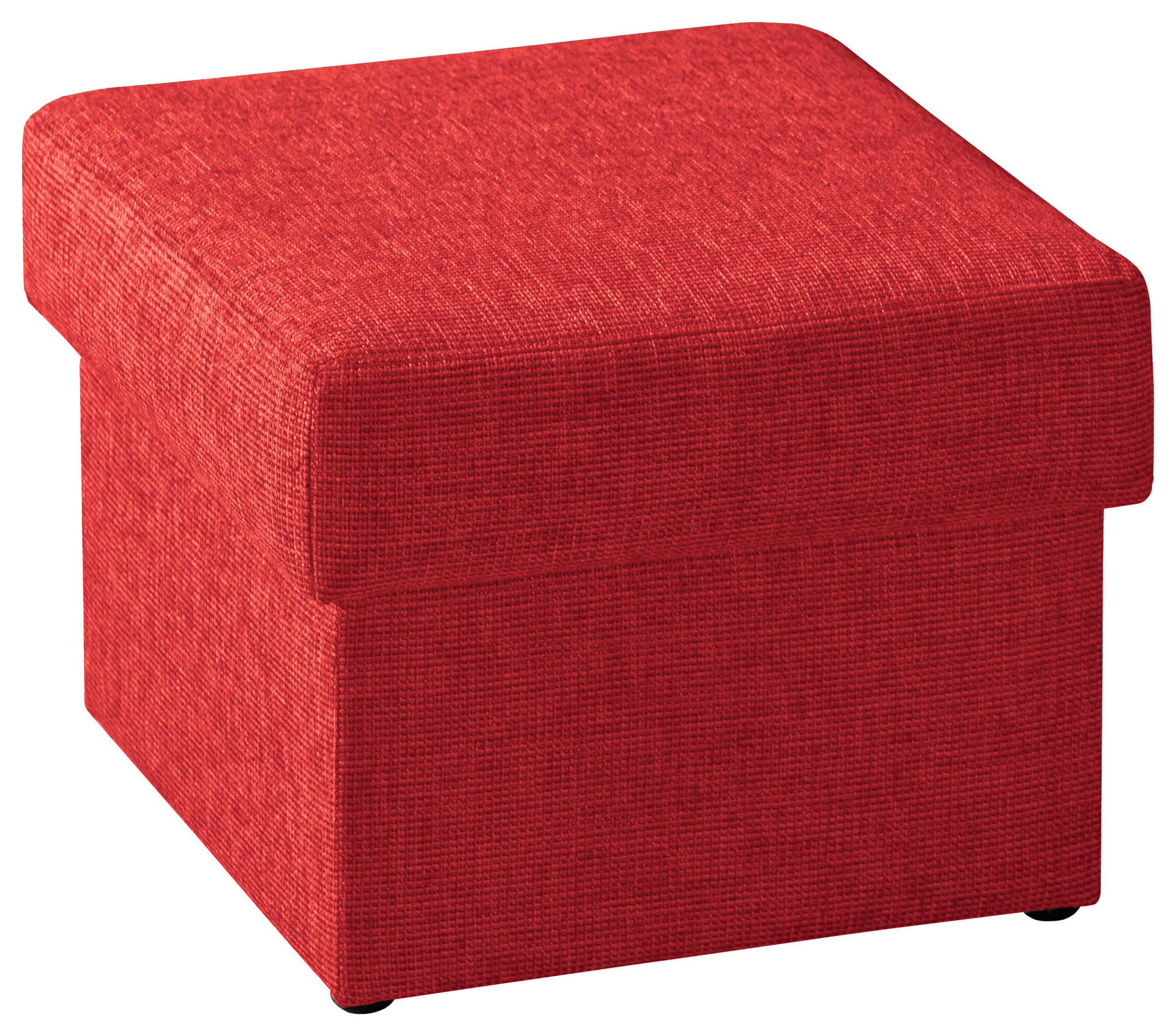 HOCKER Rot  - Rot/Schwarz, Design, Kunststoff/Textil (55/45/55cm) - Livetastic