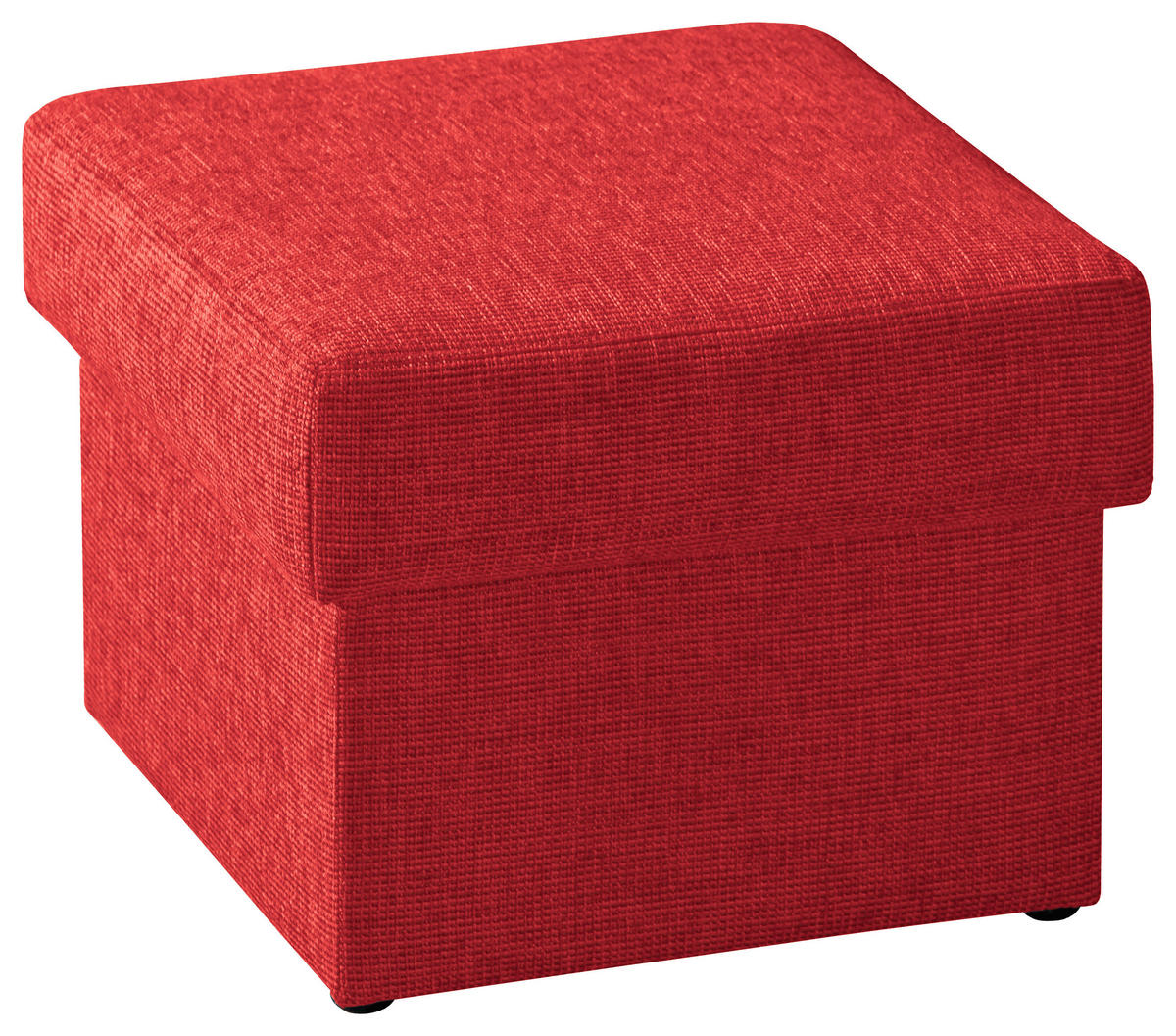 HOCKER Rot  - Rot/Schwarz, Design, Kunststoff/Textil (55/45/55cm) - Livetastic